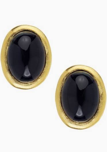 Susan Shaw Caroline Studs in Black Onyx-Susan Shaw-The Bugs Ear