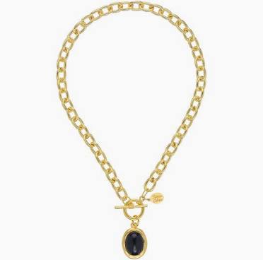 Susan Shaw Caroline Toggle Necklace in Black Onyx-Susan Shaw-The Bugs Ear