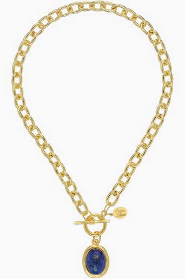 Susan Shaw Caroline Toggle Necklace in Blue Lapis-Susan Shaw-The Bugs Ear