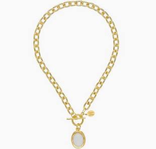 Susan Shaw Caroline Toggle Necklace in White Agate-Susan Shaw-The Bugs Ear