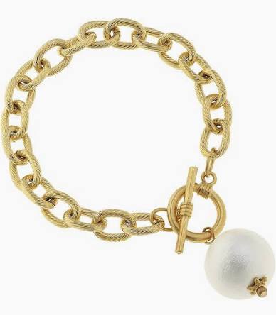 Susan Shaw Cotton Pearl Toggle Bracelet-Susan Shaw-The Bugs Ear