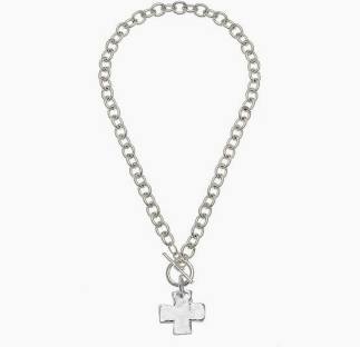Susan Shaw Cross Toggle Necklace in Silver-Susan Shaw-The Bugs Ear
