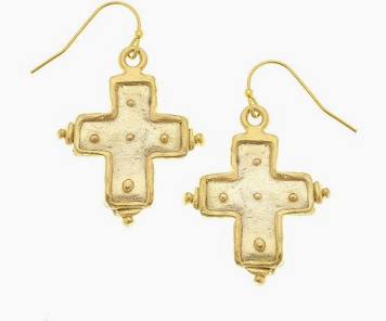 Susan Shaw Gold Cross Earrings-Susan Shaw-The Bugs Ear