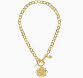 Susan Shaw Gold Horse Bit Toggle with Equestrian Drop Charm Necklace-Susan Shaw-The Bugs Ear