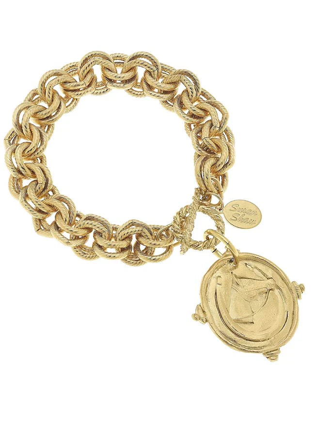 Susan Shaw Gold Horse and Horse Shoe Bracelet-Susan Shaw-The Bugs Ear