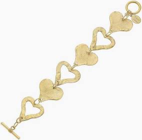 Susan Shaw Linked Heart Toggle Bracelet-Susan Shaw-The Bugs Ear