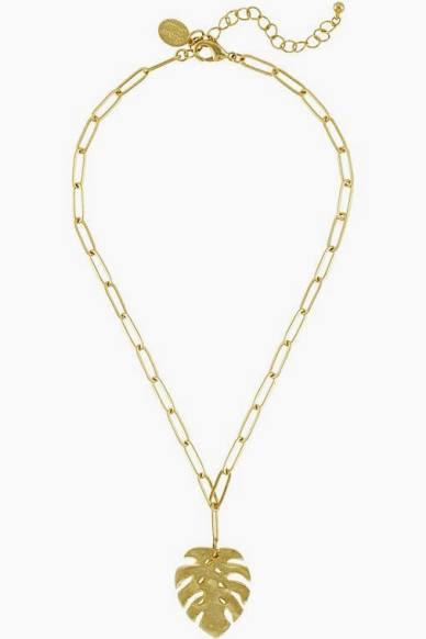 Susan Shaw Monstera Paperclip Necklace-Susan Shaw-The Bugs Ear