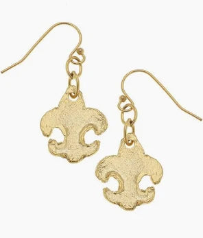 Susan Shaw Small Fleur-de-lis Earrings-Susan Shaw-The Bugs Ear