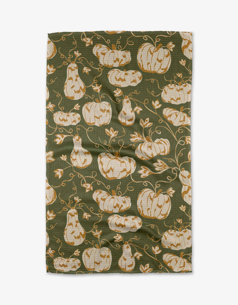 Geometry Pumpkin Trail Tea Towel-Geometry Towel-The Bugs Ear