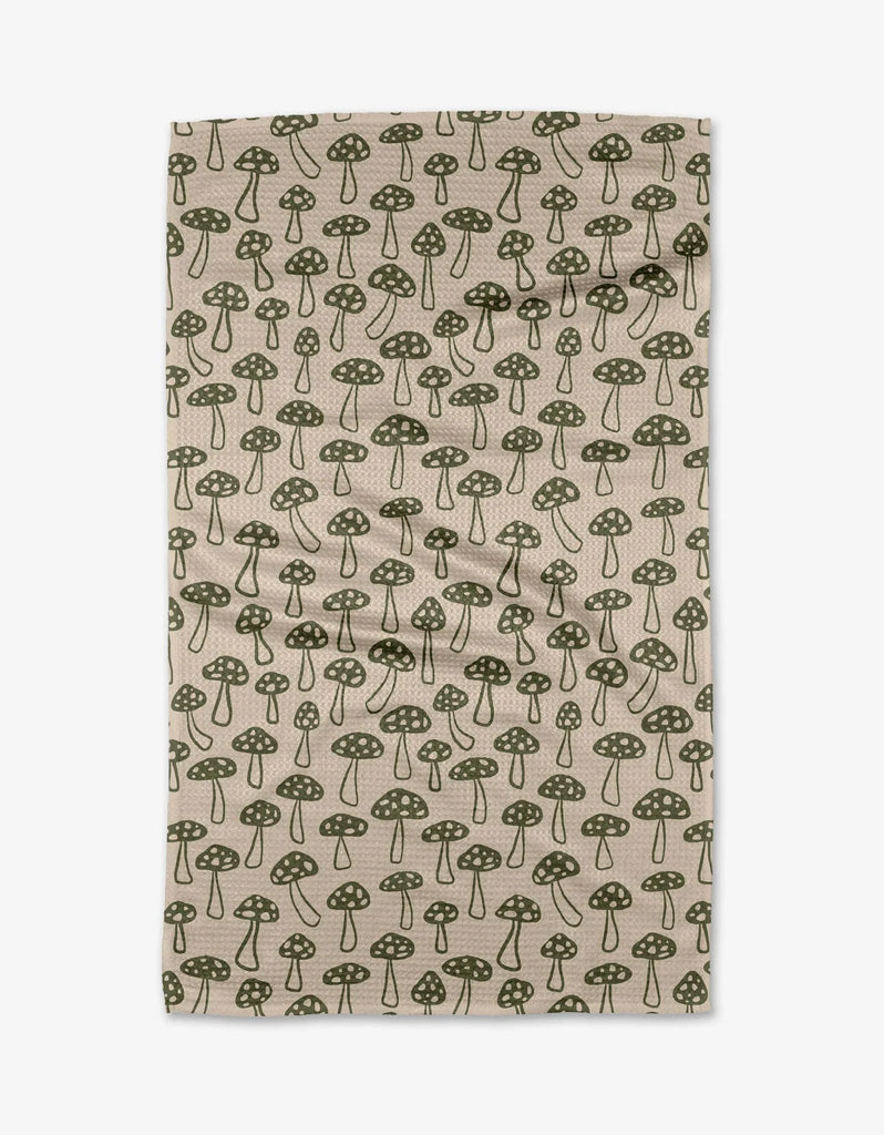 Geometry Woodland Mushroom Tea Towel-Geometry Towel-The Bugs Ear