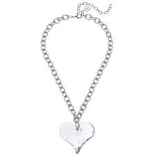 Susan Shaw Handcast Heart Necklace in Silver-Susan Shaw-The Bugs Ear