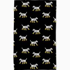 Geometry Dalmation in Boot Black Tea Towel-Geometry Towel-The Bugs Ear