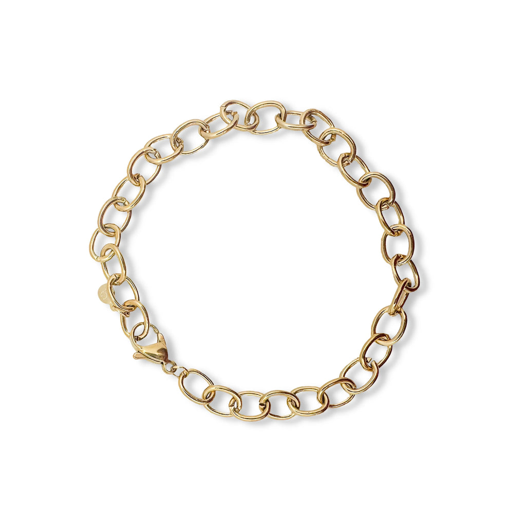 Bold Cable Chain Classic Gold Bracelet-Ethicgoods-The Bugs Ear