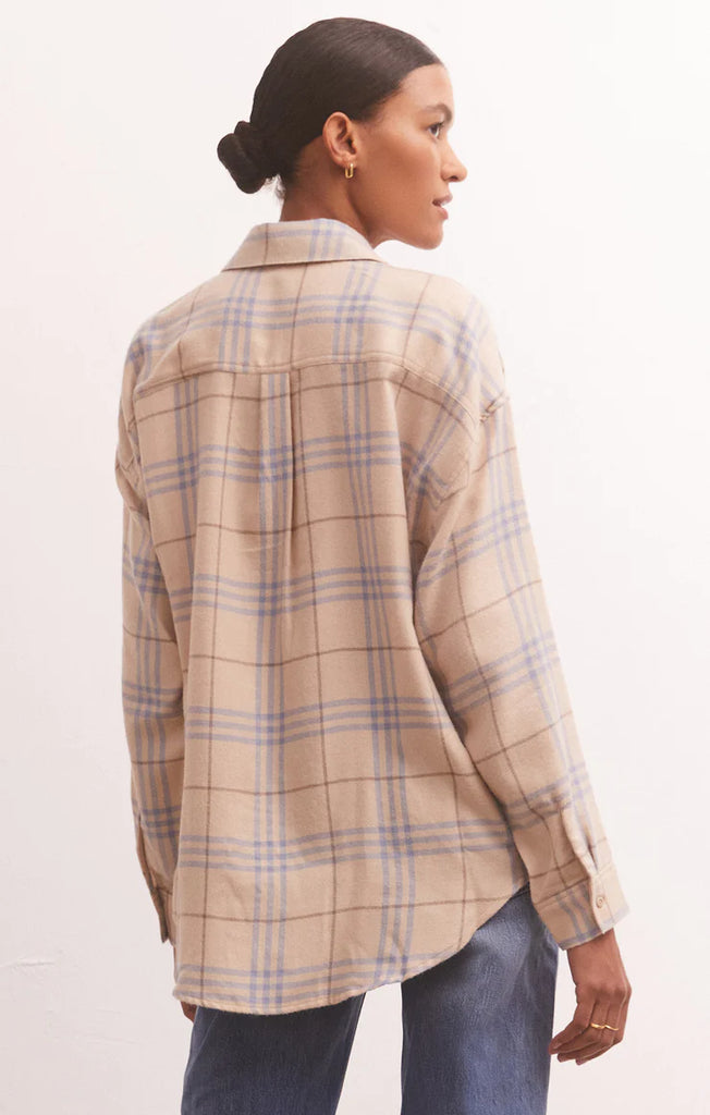 River Plaid Button Up in Birch-Z Supply-The Bugs Ear