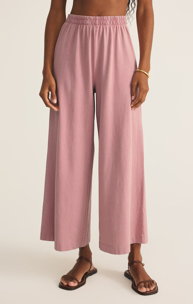 Z Supply Scout Jersey Flare Pant in Pink Smoke-Z Supply-The Bugs Ear