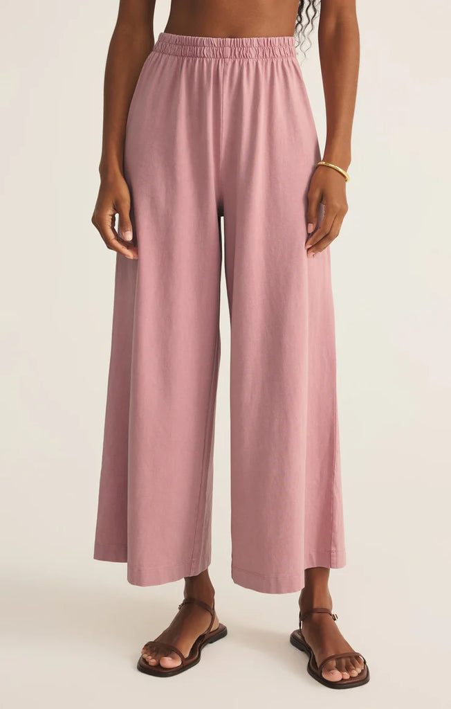 Z Supply Scout Jersey Flare Pant in Pink Smoke-Z Supply-The Bugs Ear