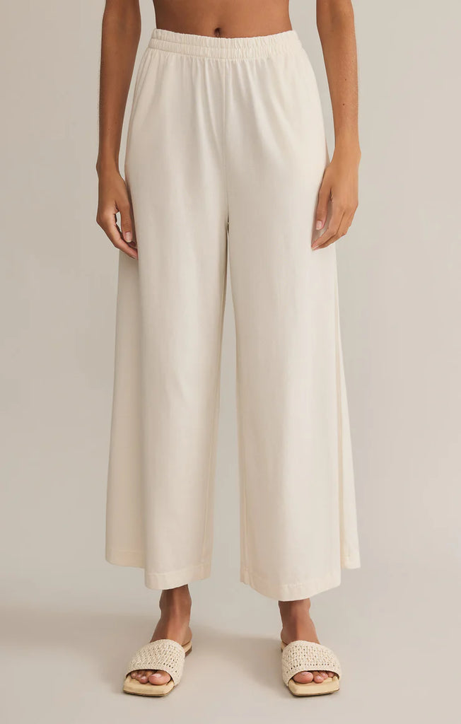Z Supply Scout Jersey Flare Pant in Sea Salt-Z Supply-The Bugs Ear