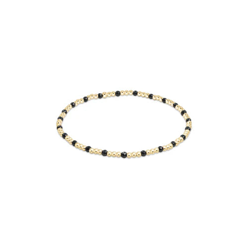 Enewton Gemstone Gold Sincerity Pattern 2mm Bead Bracelet - Faceted Hematite-Enewton-The Bugs Ear