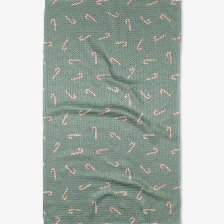 Geometry Cute Candy Canes Tea Towel-Geometry Towel-The Bugs Ear