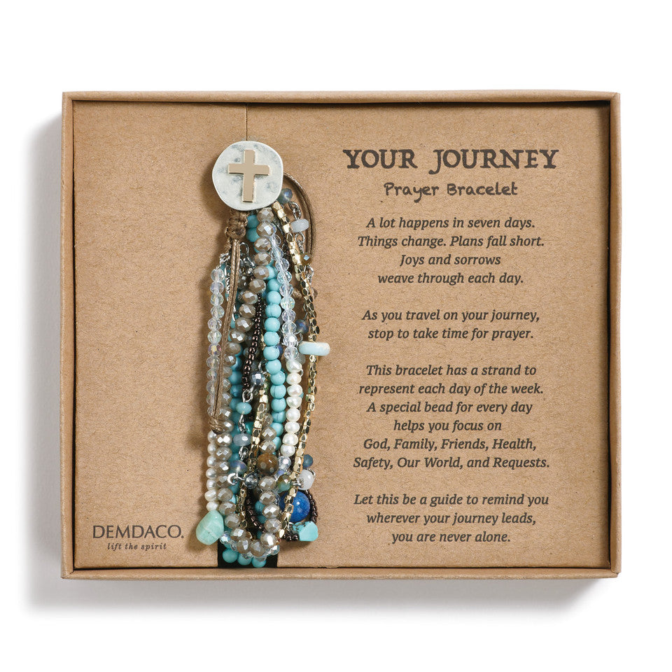 Turquoise Your Journey Prayer Bracelet-Demdaco-The Bugs Ear