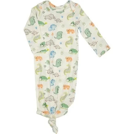 Angel Dear Knotted Gown Sketchpad Dinos 0-3 mos-Angel Dear-The Bugs Ear