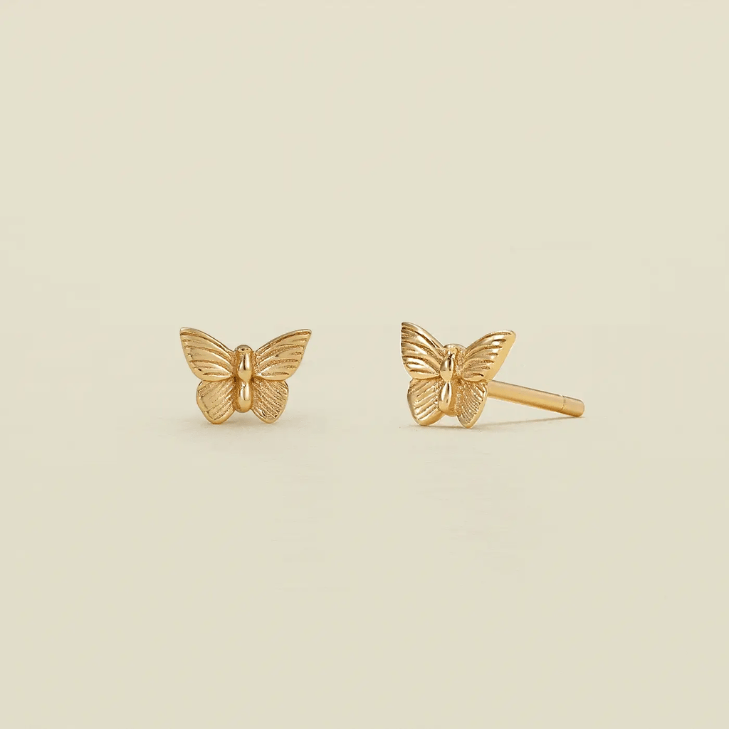 Butterfly Stud Earrings-Made By Mary-The Bugs Ear