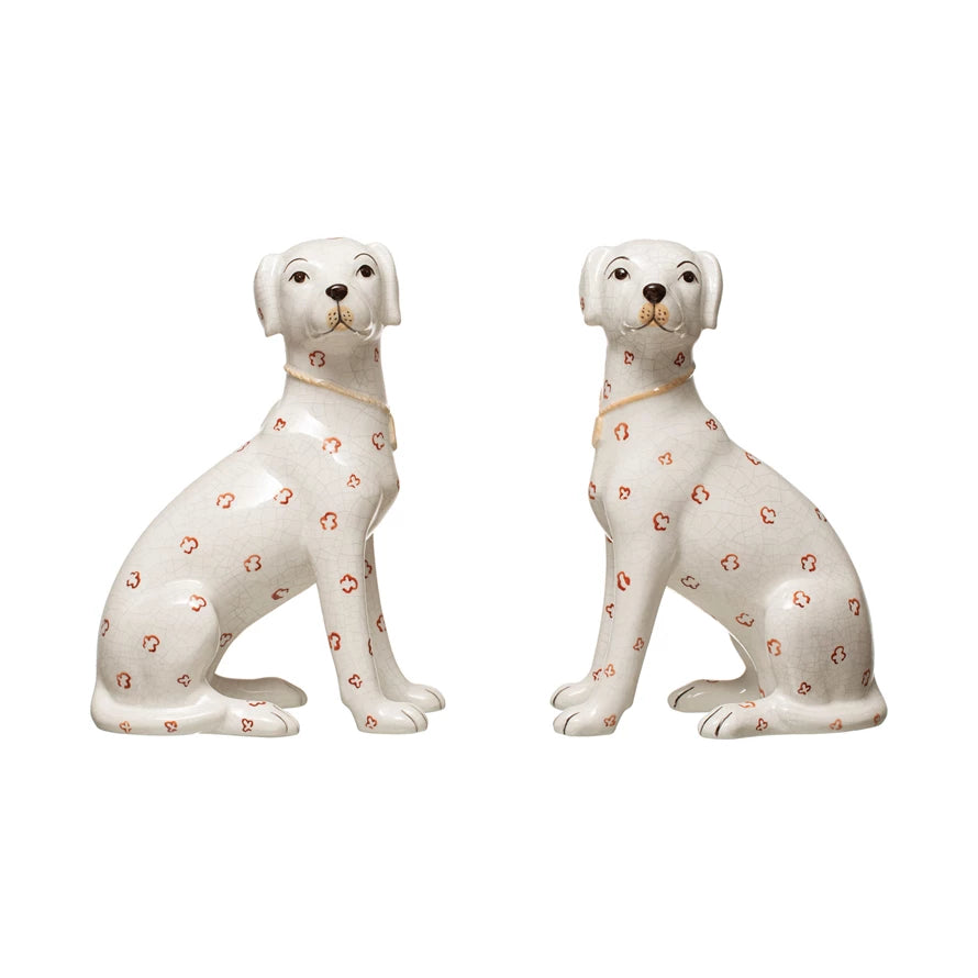 Hand-Painted Ceramic Dog Crackle Finish-Creative Co-op-The Bugs Ear