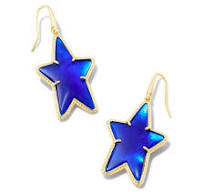 Kendra Scott Ada Gold Star Small Drop Earrings in Cobalt Blue Illusion-Kendra Scott-The Bugs Ear