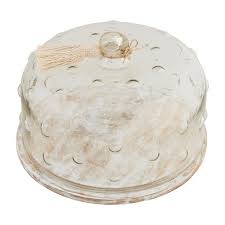 Hobnail Glass Cake Dome Mud Pie-Mud pie-The Bugs Ear