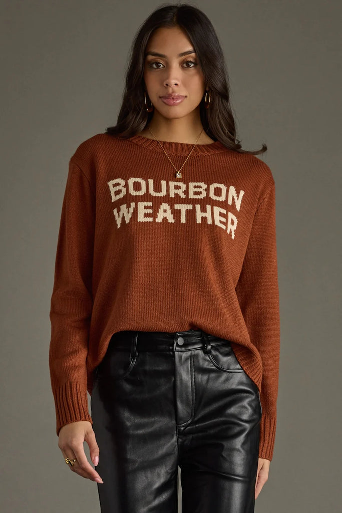 Panache Apparel Bourbon Weather Sweater in Rust and Ivory-Panache Apparel-The Bugs Ear
