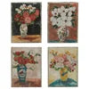 Canvas Wall Decor With Flowers in Vase 4-Piece Set-Creative Co-op-The Bugs Ear