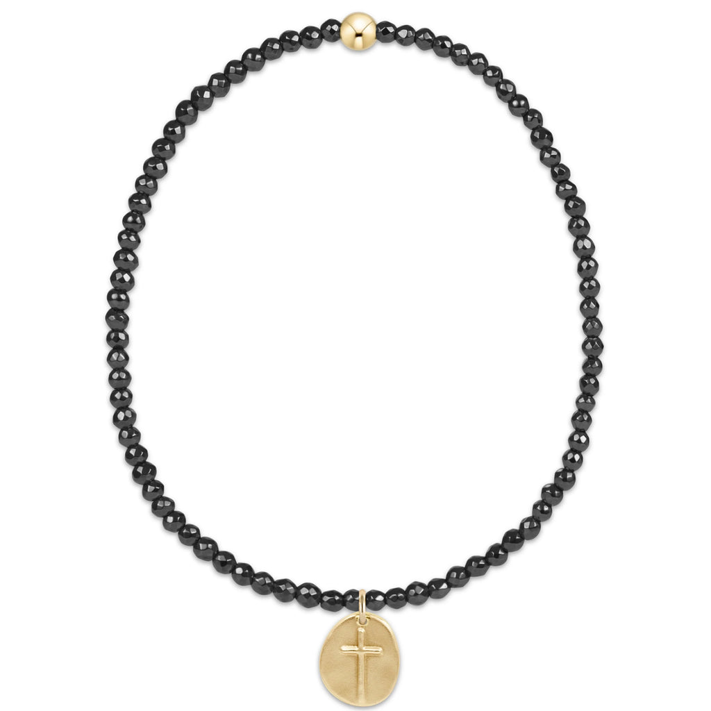 Enewton Faceted Hematite 2mm Bead Bracelet Inspire Small Gold Charm-Enewton-The Bugs Ear