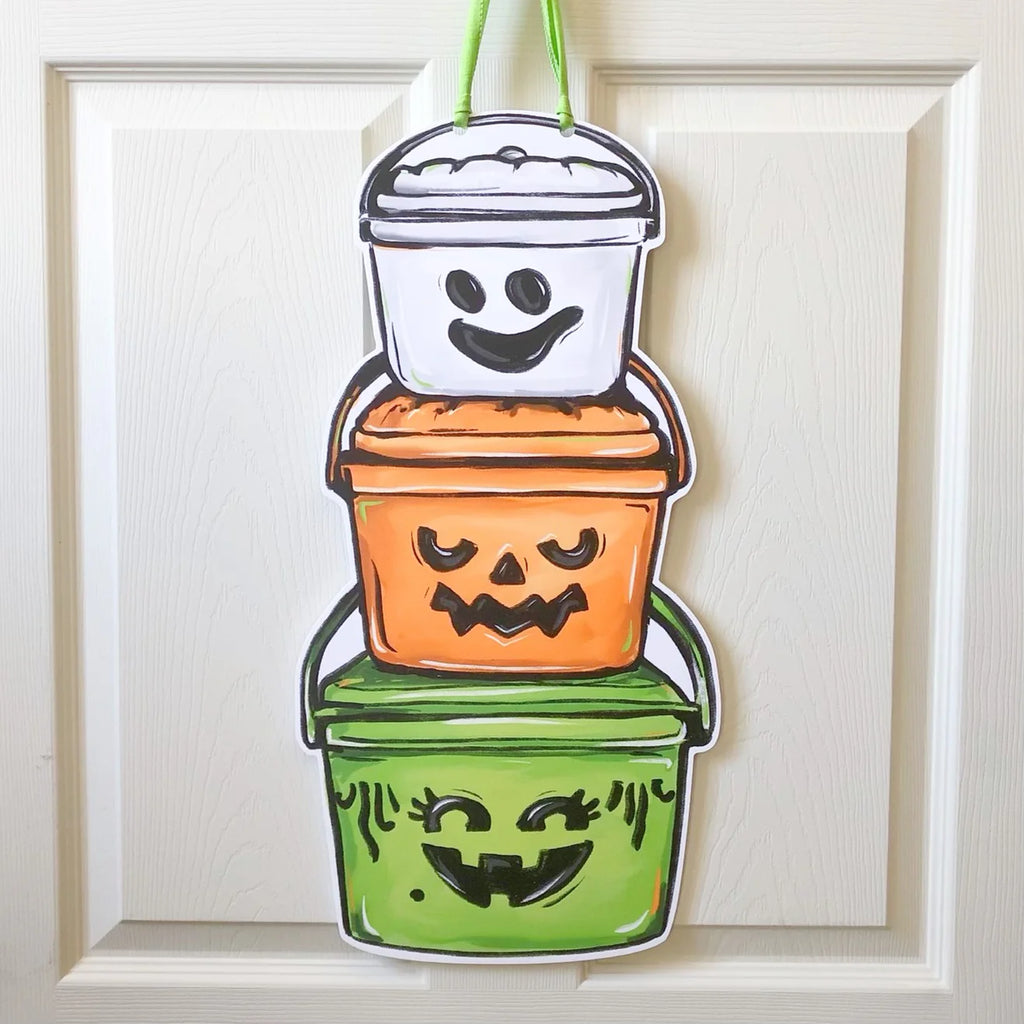 Happy Halloween Buckets Door Hanger-Home Malone-The Bugs Ear