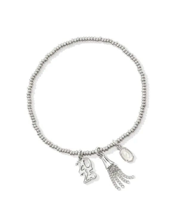 Kendra Scott 2025 Graduation Stretch Bracelet Silver-Kendra Scott-The Bugs Ear