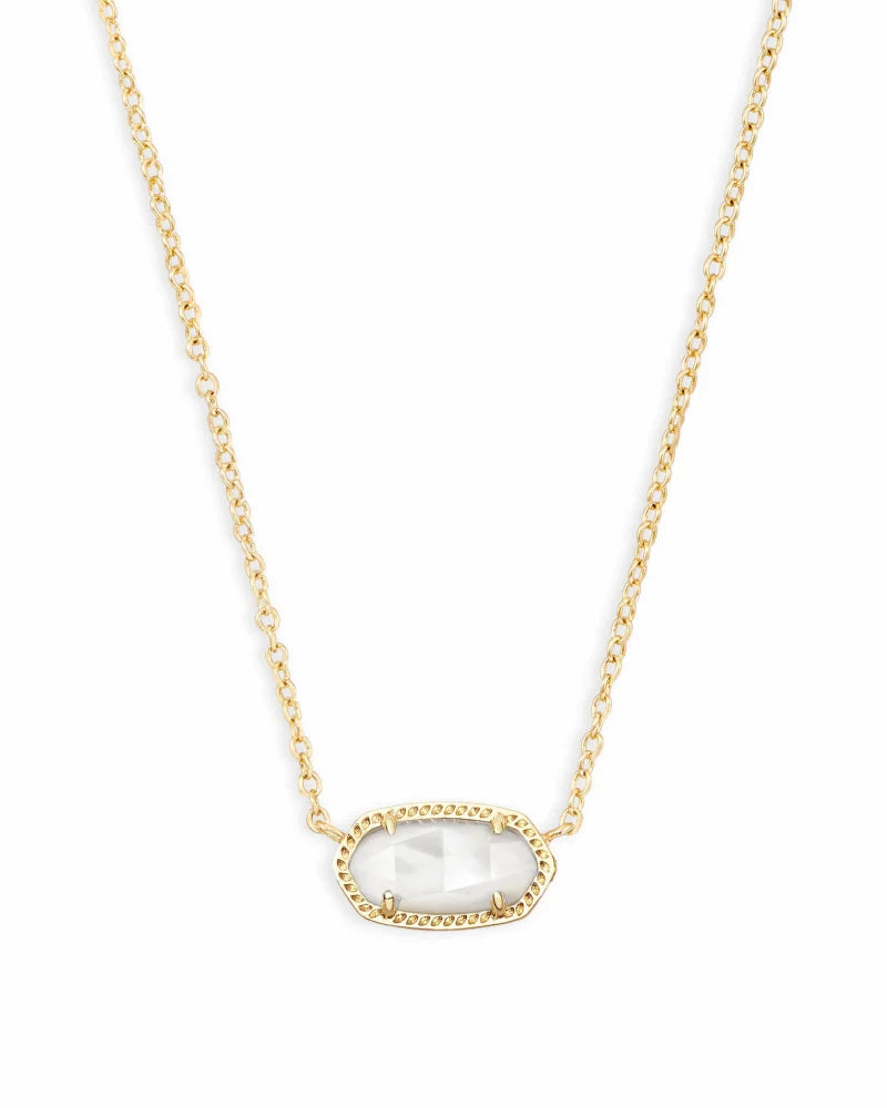 Kendra Scott Elisa Gold Pendant Necklace in Ivory Mother-of-Pearl-Kendra Scott-The Bugs Ear