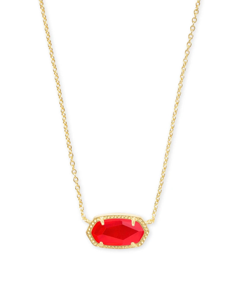 Kendra Scott Elisa Gold Pendant Necklace in Red Illusion-Kendra Scott-The Bugs Ear