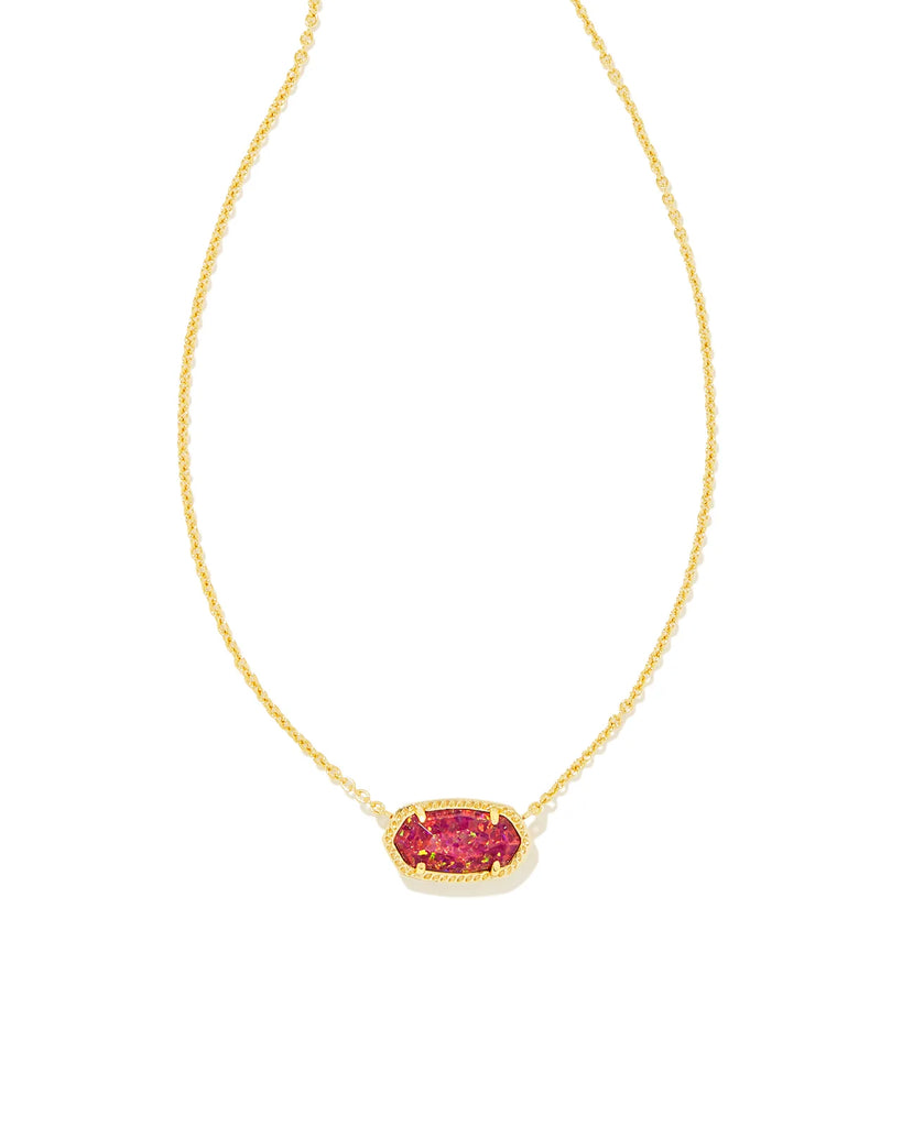Kendra Scott Elisa Gold Pendant Necklace in Berry Kyocera Opal-Kendra Scott-The Bugs Ear
