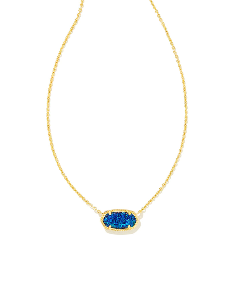 Kendra Scott Elisa Gold Pendant Necklace in Cobalt Blue Kyocera Opal-Kendra Scott-The Bugs Ear