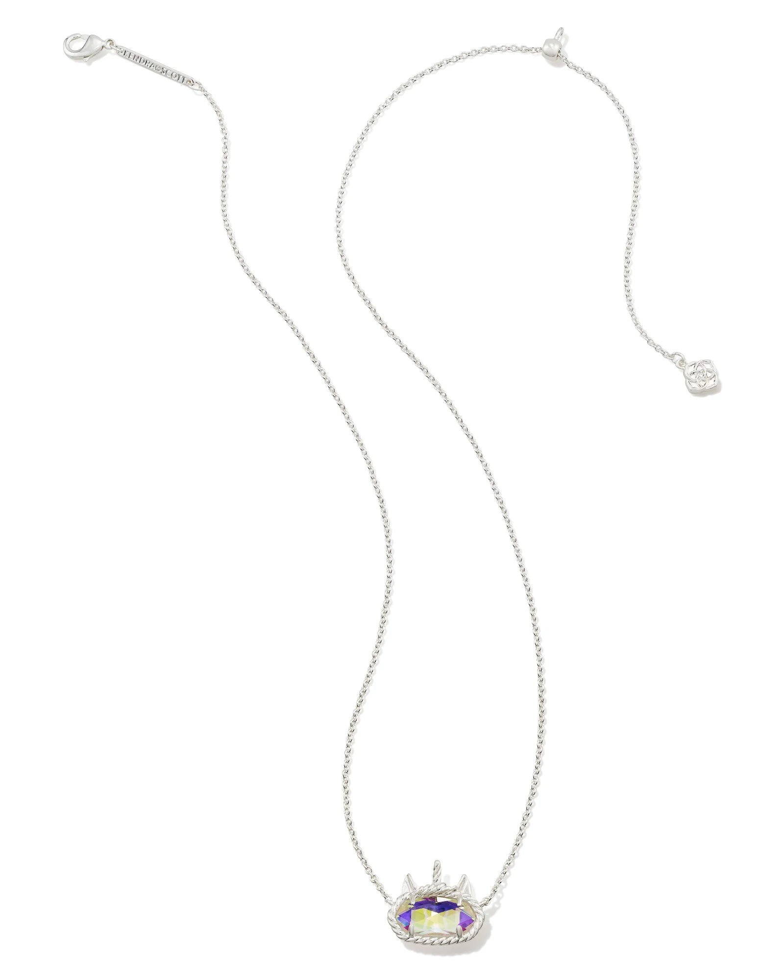 Kendra Scott Elisa Silver Petal Framed Short Pendant Necklace in Aqua –  Sugar & Spice