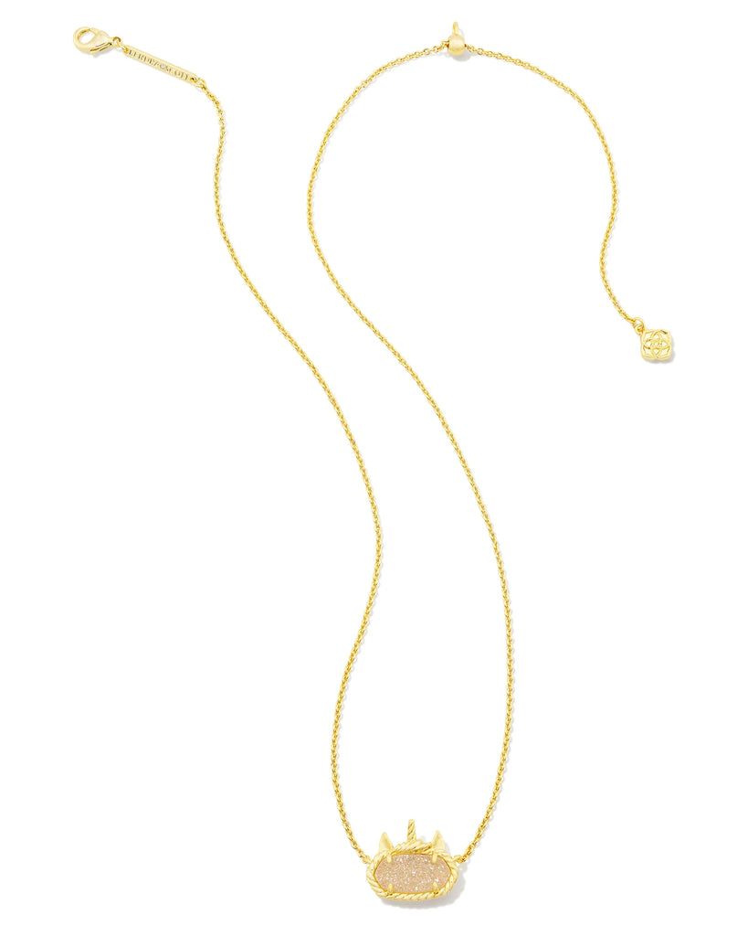 Kendra Scott Elisa Unicorn Gold Short Pendant Necklace in Iridescent-Kendra Scott-The Bugs Ear