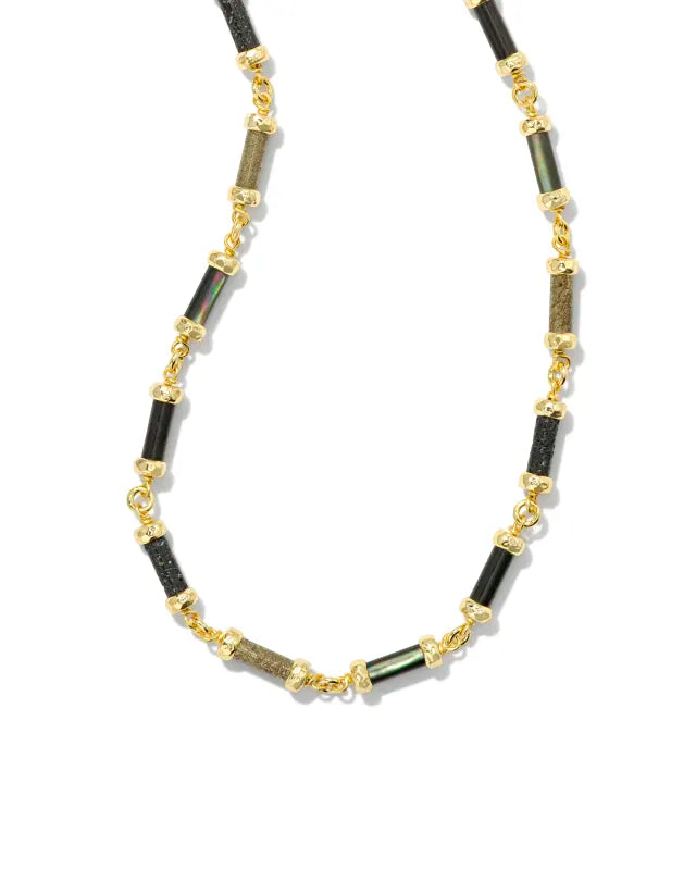 Kendra Scott Gigi Gold Strand Necklace in Black Mix-Kendra Scott-The Bugs Ear