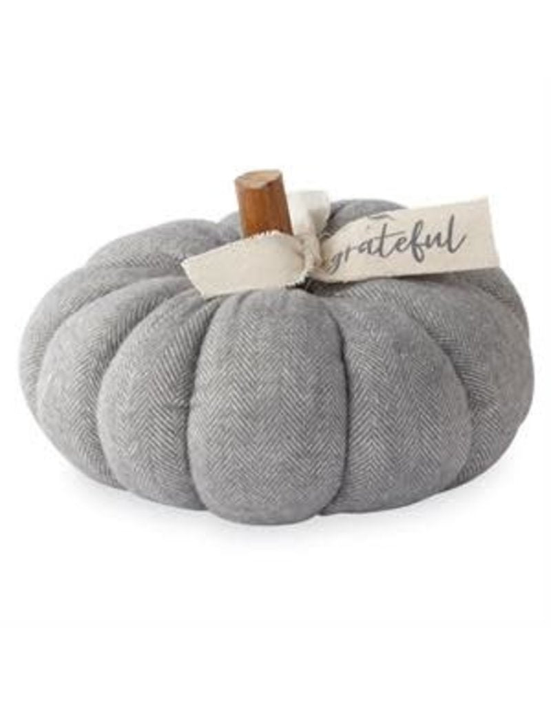 Small Grey Decorative Pumpkin Mud Pie-Mud pie-The Bugs Ear