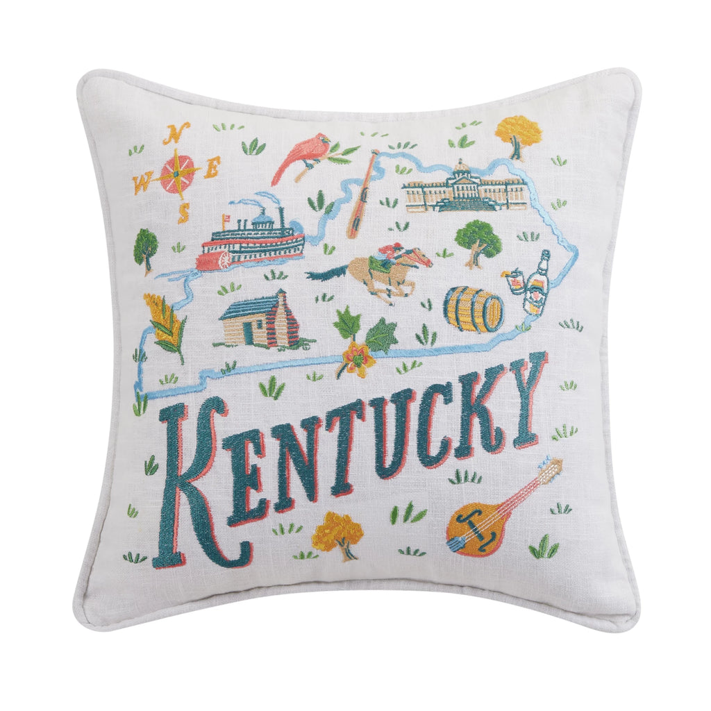 Kentucky Embroidered Pillow-Peking Handicraft-The Bugs Ear