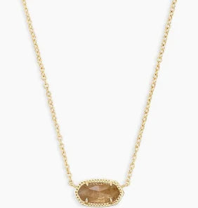 Kendra Scott Elisa Gold Pendant Necklace in Orange Citrine-Kendra Scott-The Bugs Ear