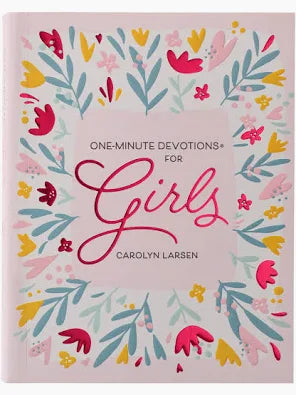 Pink Floral Softcover One-Minute Devotions for Girls-Christian Art-The Bugs Ear