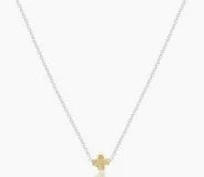 Enewton 16" Necklace Sterling Mixed Metal Signature Cross Small Gold-Enewton-The Bugs Ear