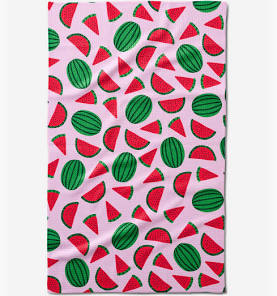 Geometry Sweet Watermelon Kitchen Tea Towel-Geometry Towel-The Bugs Ear