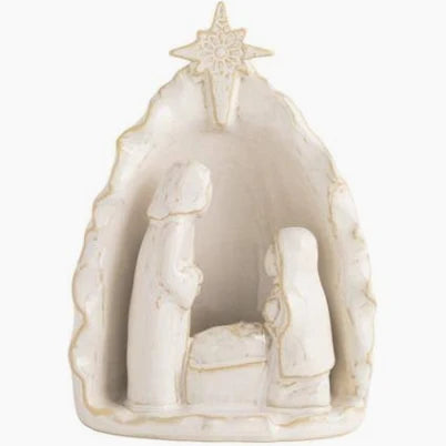 White Stoneware Nativity Scene Mud Pie-Mud pie-The Bugs Ear