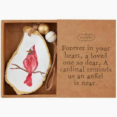 Cardinal Oyster Ornament Mud Pie-Mud pie-The Bugs Ear