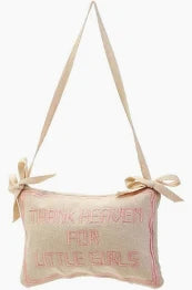 Thank Heaven Embroidered Pillow Door Hanger Décor Little Boy or Girl-Two's Company-The Bugs Ear